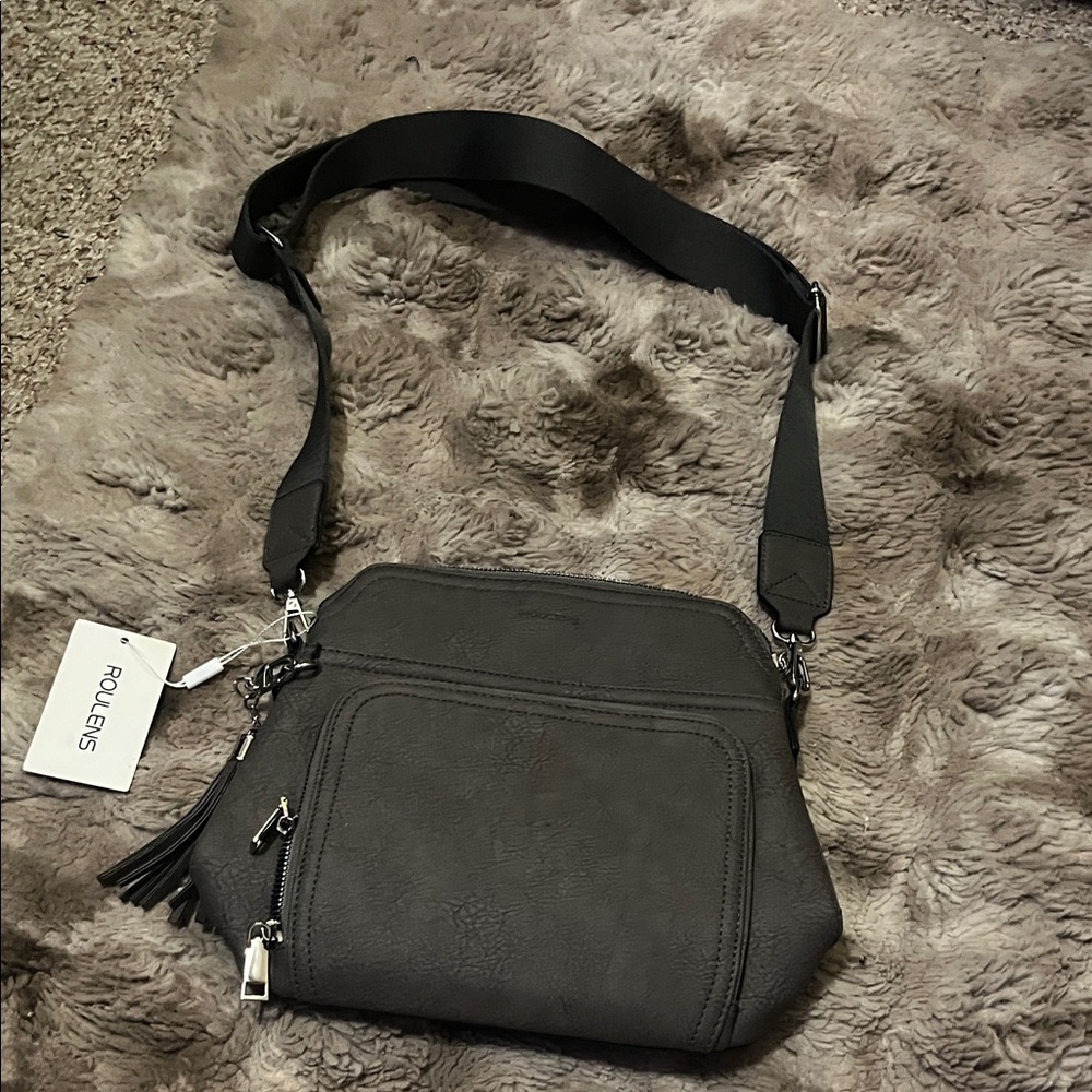 Foulenis Gray Crossbody Bag